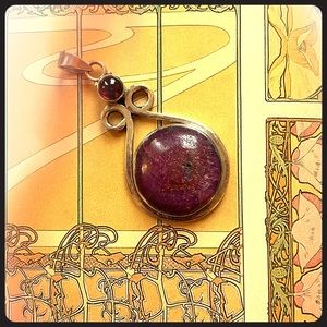 Sterling Silver with Garnet and Jasper stones